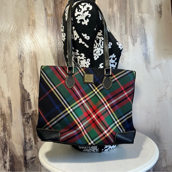 Dooney & Bourke Tartan Plaid Charleston Tote - Picture 1 of 7
